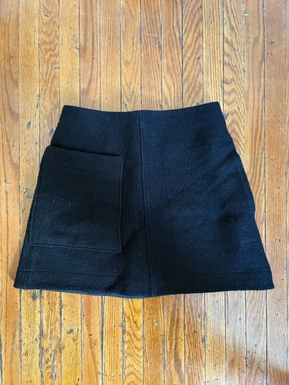 COS Black Mini Skirt with Front Patch Pocket
